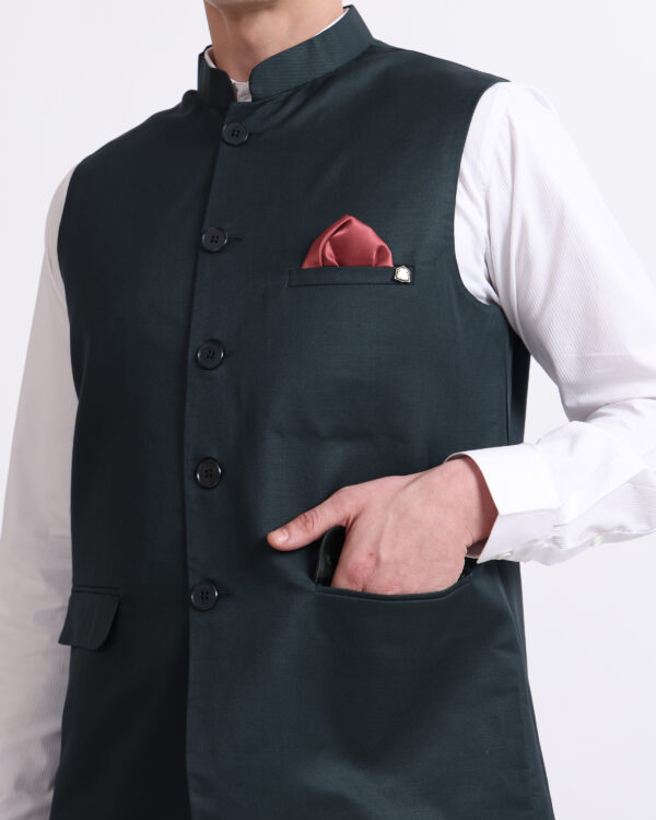 ks53 dark teal waistcoat